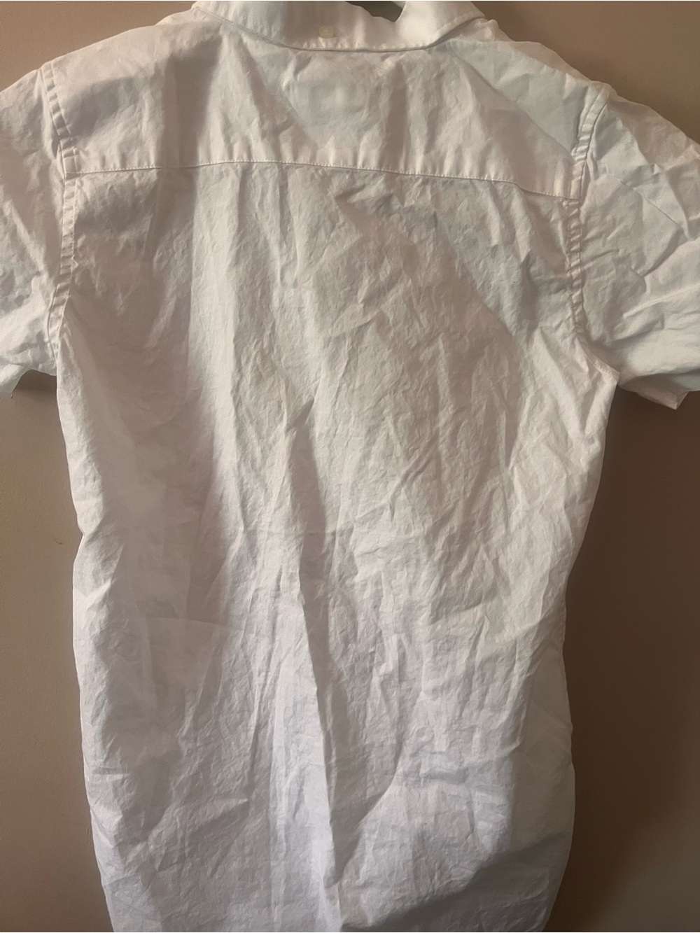 Burberry poplin White Button-Up Shirt with Contrast Check Collar logo xs/s - Picture 5 of 6